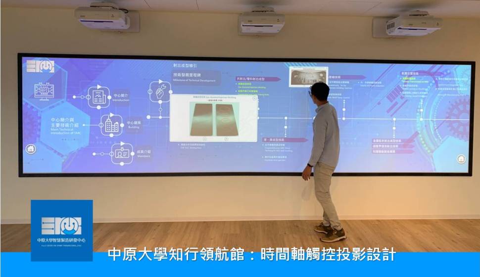 中原大學知行領航館：時間軸觸控投影設計